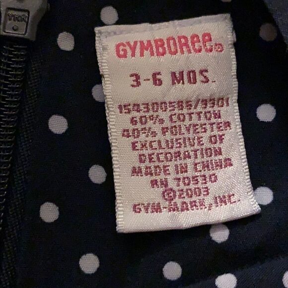 Gymboree blue white polka dot dress 3-6 mo - Picture 4 of 6
